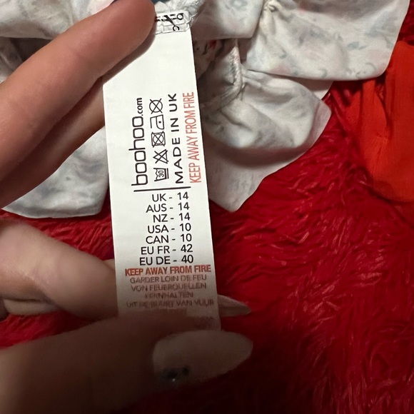 Boohoo Tube Top Floral Frill Skirt Set - Picture 2 of 3